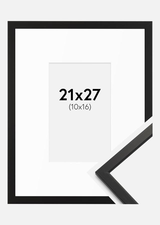 Cornice Edsbyn Nero 21x27 cm - passe-partout Bianco 11x17 cm