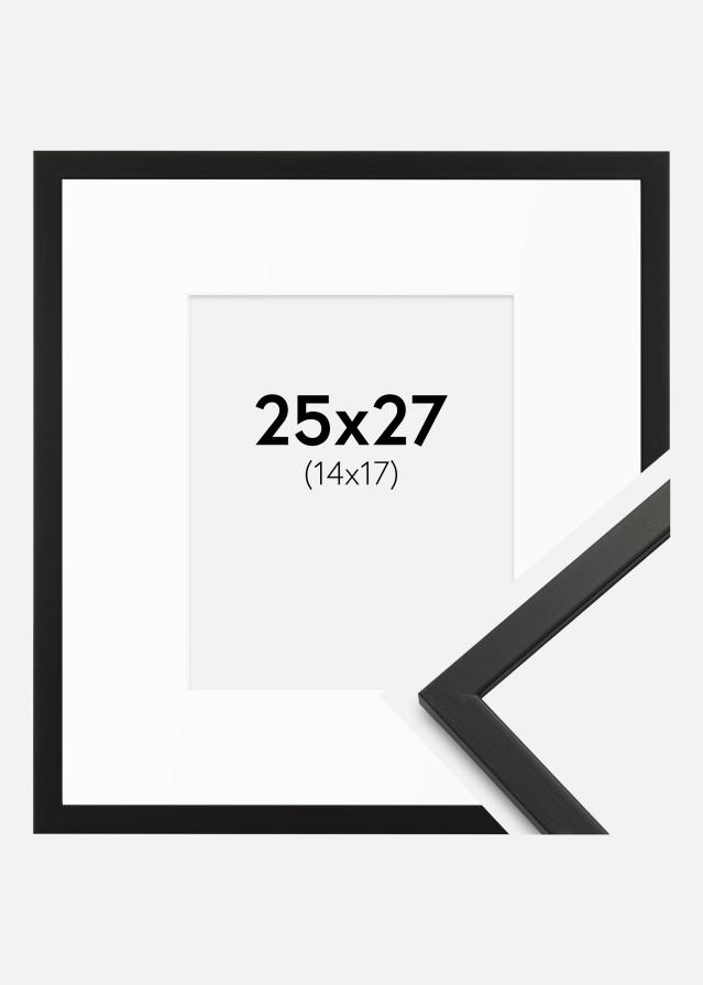 Cornice Edsbyn Nero 25x27 cm - passe-partout Bianco 15x18 cm