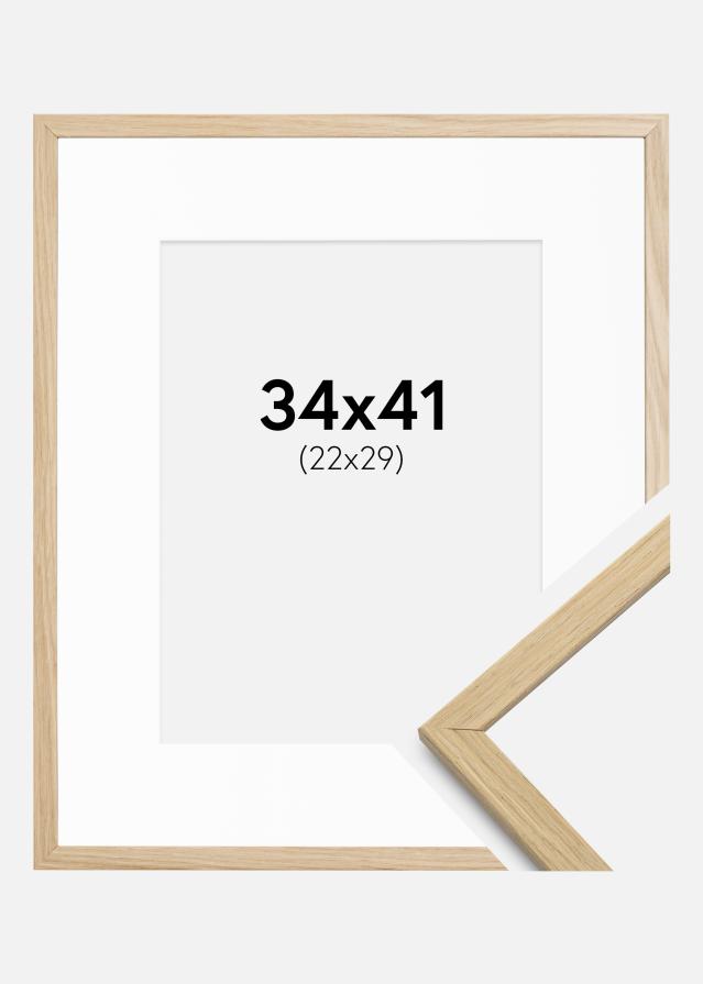 Cornice Edsbyn quercia 34x41 cm - passe-partout Bianco 23x30 cm