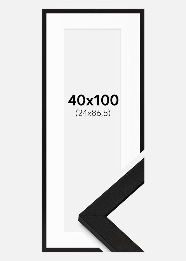 Cornice BGA Classic Nero 40x100 cm - passe-partout Bianco 25x87,5 cm