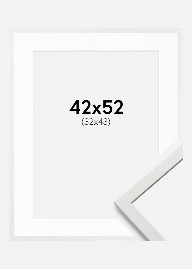 Cornice Edsbyn Bianco 42x52 cm - passe-partout Bianco 33x44 cm