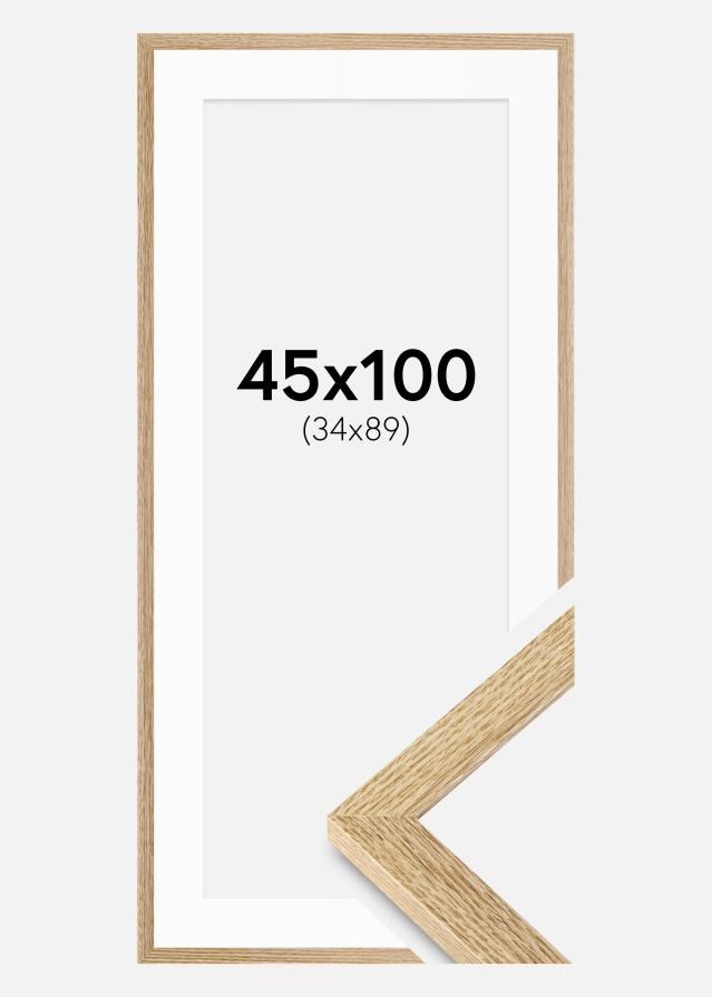 Cornice Selection quercia 45x100 cm - passe-partout Bianco 35x90 cm