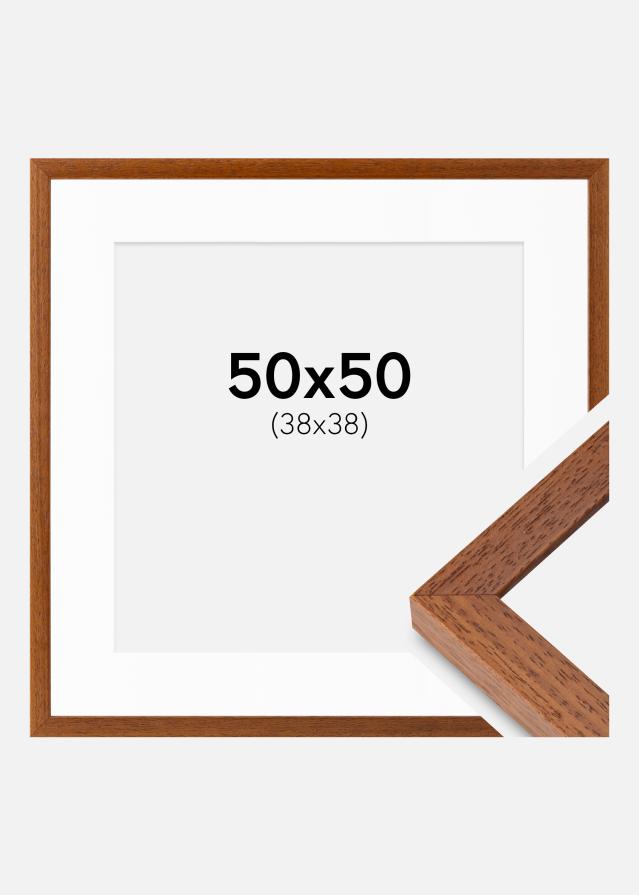 Cornice Hermes Libro 50x50 cm - passe-partout Bianco 39x39 cm