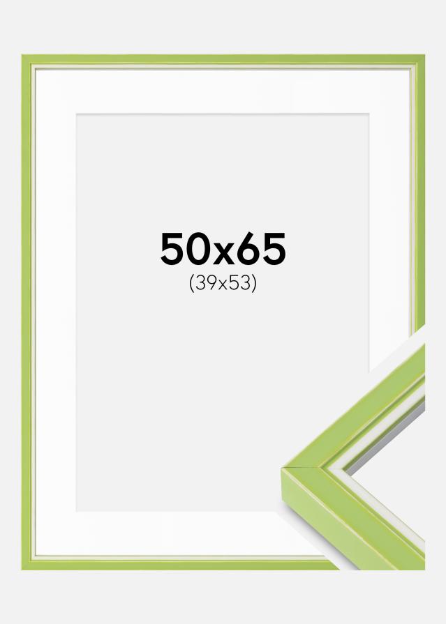 Cornice Diana Verde chiaro 50x65 cm - passe-partout Bianco 40x54 cm