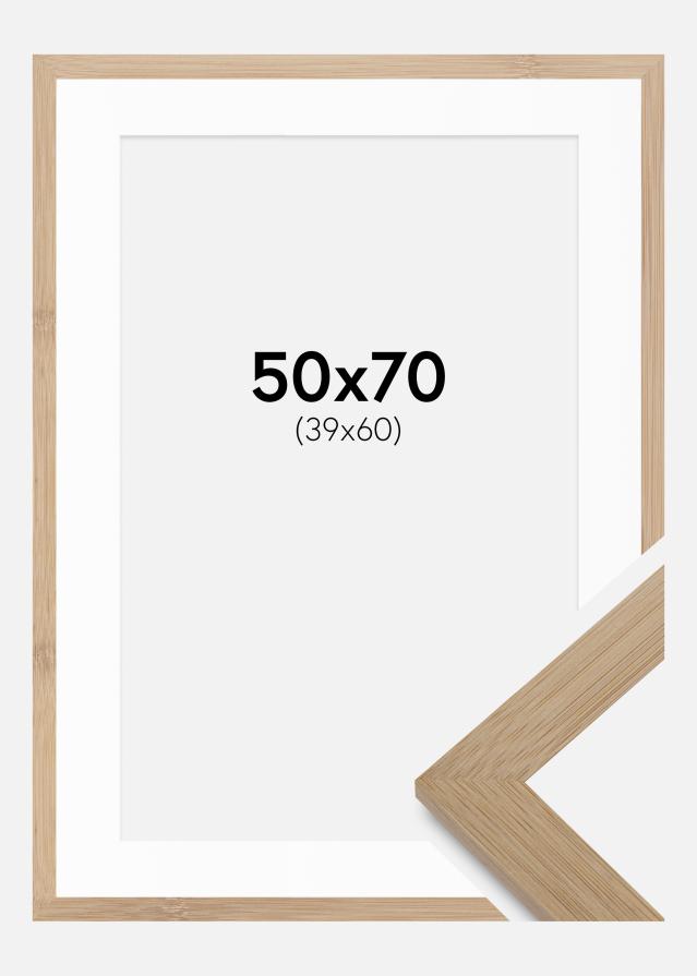 Cornice Hoei Bambu 50x70 cm - passe-partout Bianco 40x61 cm