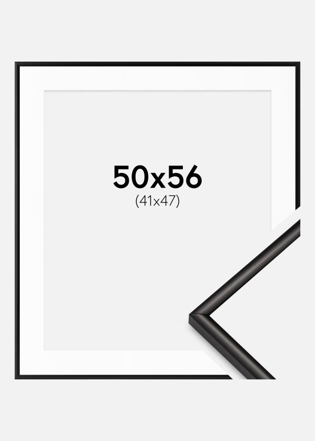 Cornice Scandi nero opaco 50x56 cm - passe-partout Bianco 42x48 cm