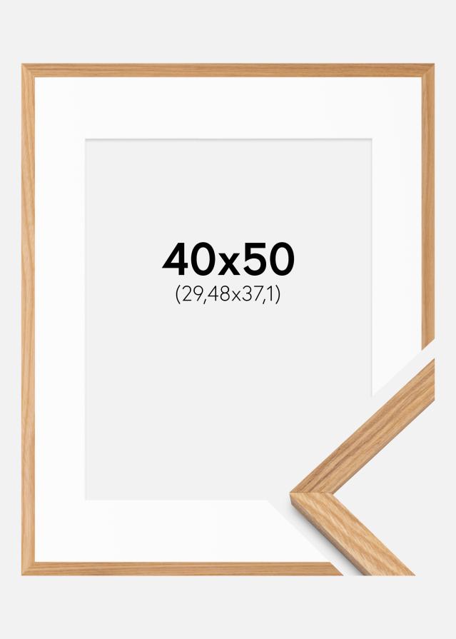 Cornice Massiv quercia 40x50 cm - passe-partout Bianco 12x15 inches