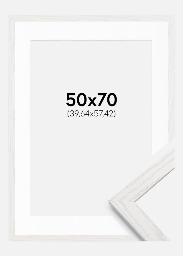 Cornice Stilren Bianco Quercia 50x70 cm - passe-partout Bianco 16x23 inches