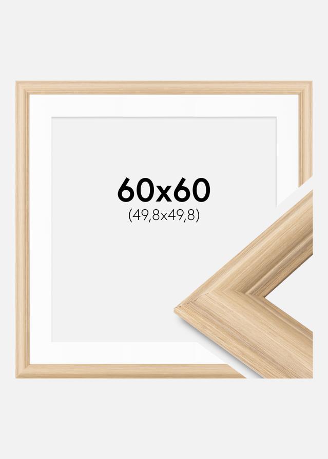 Cornice Västkusten quercia 60x60 cm - passe-partout Bianco 20x20 inches