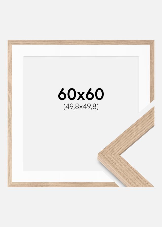 Cornice BGA Classic quercia 60x60 cm - passe-partout Bianco 20x20 inches