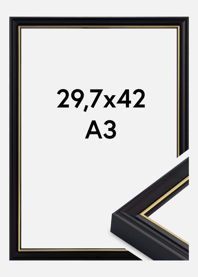 Cornice Canterbury Vetro acrilico Nero 29,7x42 cm (A3)