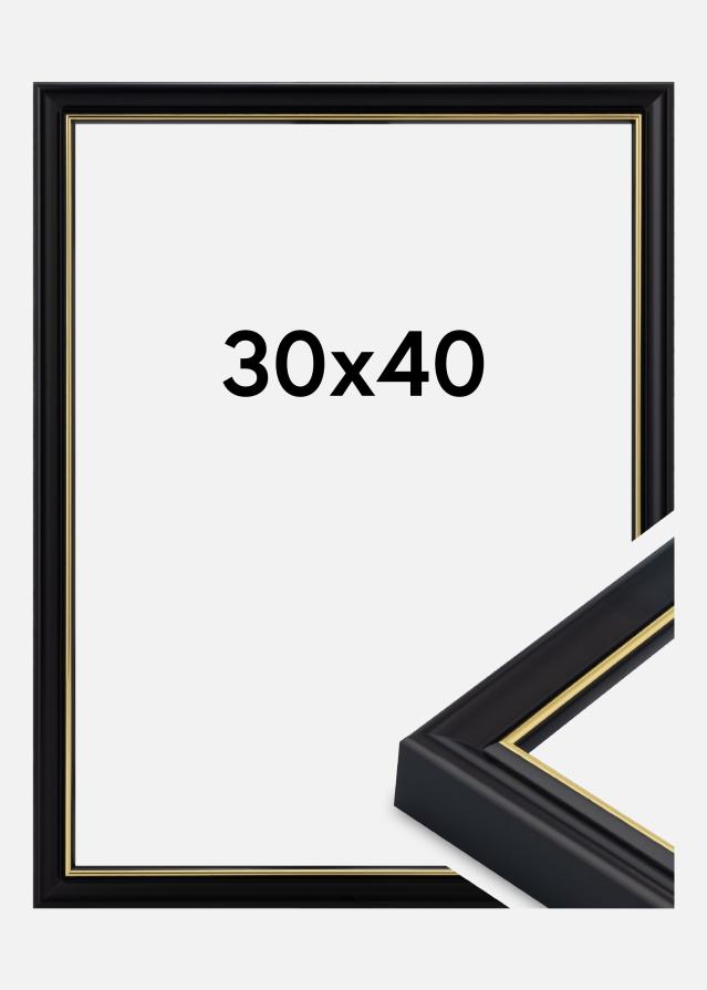 Cornice Canterbury Vetro acrilico Nero 30x40 cm