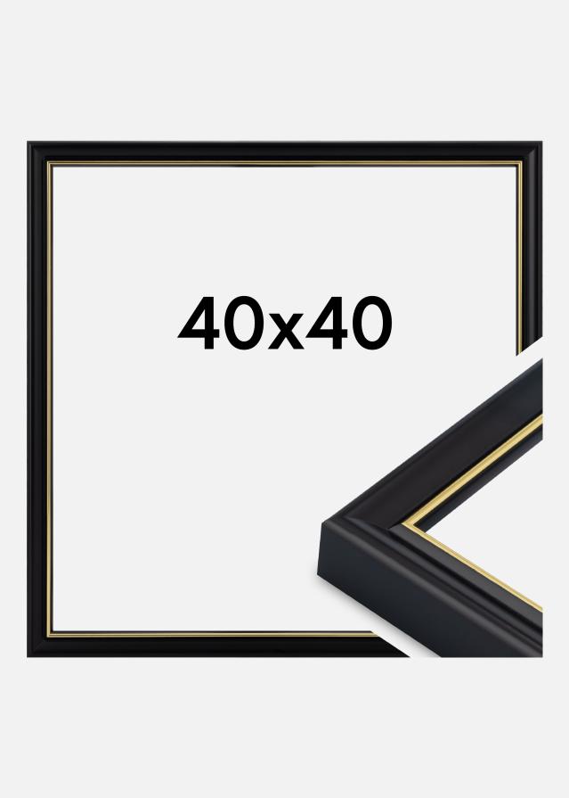 Cornice Canterbury Vetro acrilico Nero 40x40 cm