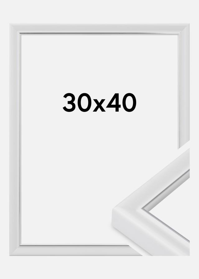 Cornice Canterbury Vetro acrilico Bianco 30x40 cm