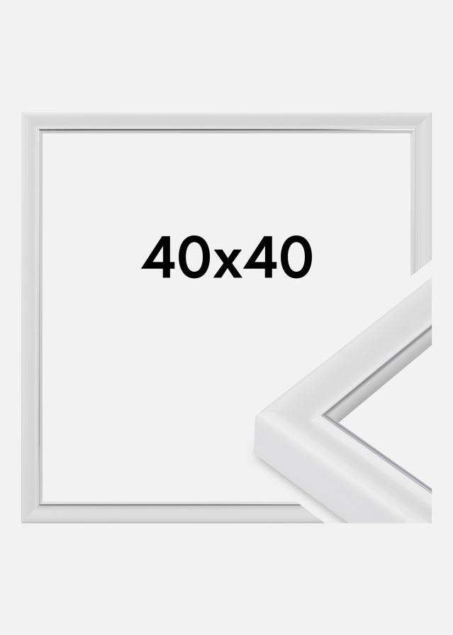 Cornice Canterbury Vetro acrilico Bianco 40x40 cm