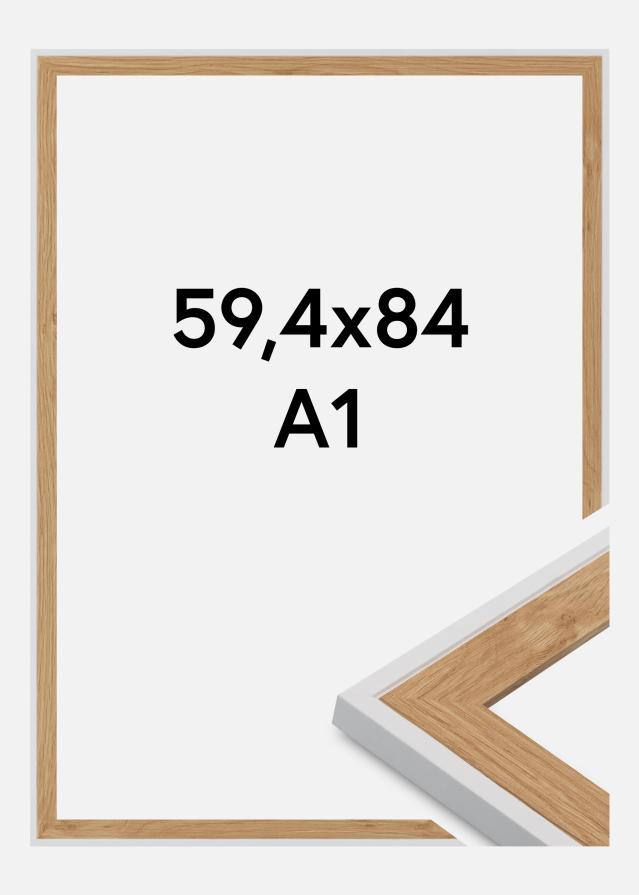 Cornice Linea Vetro acrilico Beech / White 59.4x84 cm (A1)