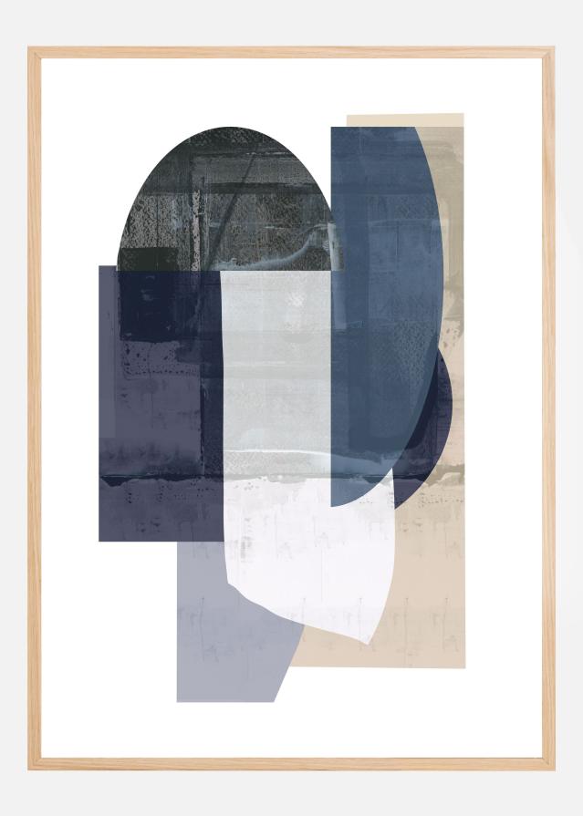 Navy Shapes No1 Poster