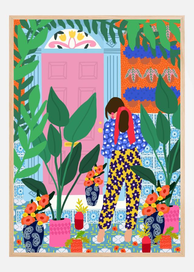 Floral girl Poster