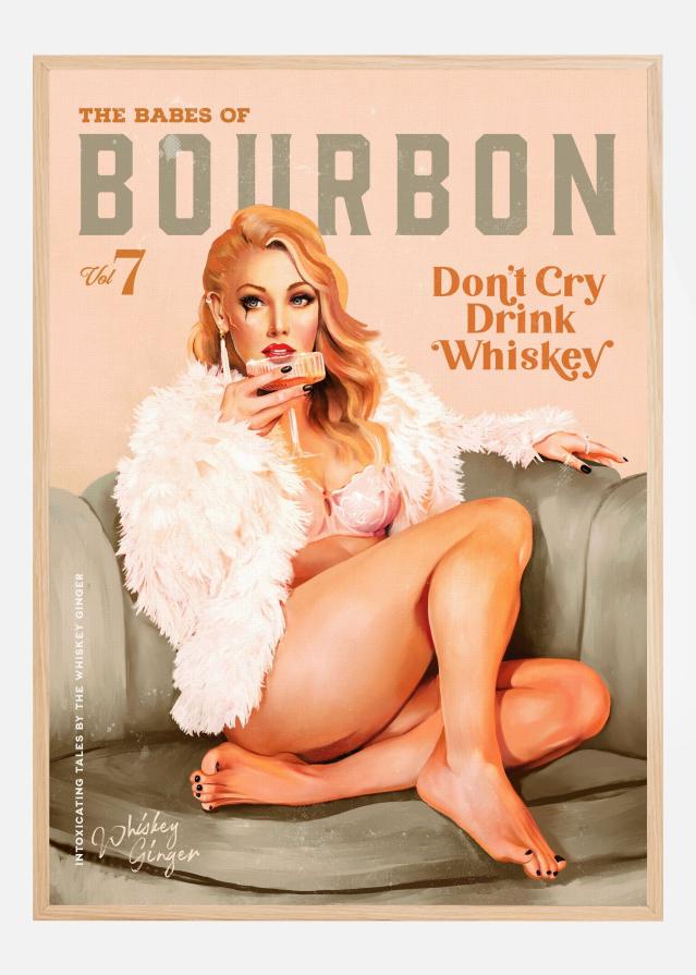 Babes of Bourbon Vol 7 Sexy Vintage Whiskey Pinup Girl Poster