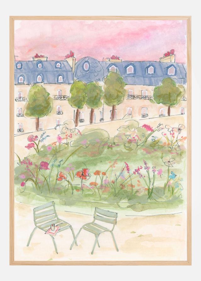 Parisian Garden Poster