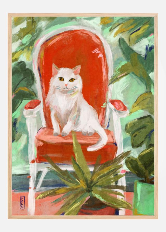 Indoor Jungle Cat Painting Poster
