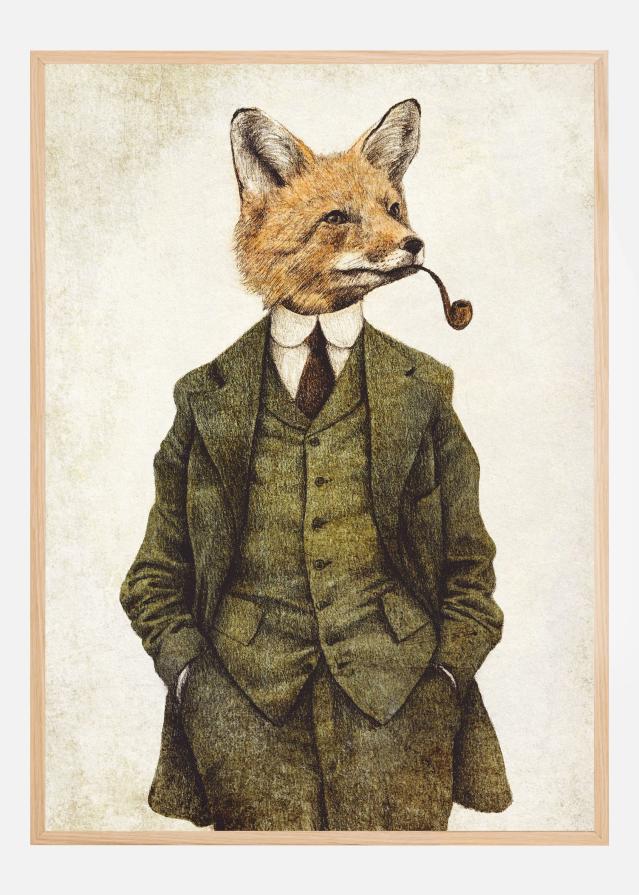 The Vintage Stylish Fox Poster