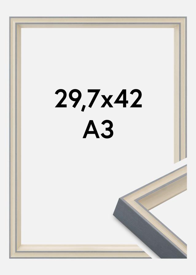 Cornice Riga Vetro acrilico Grigio 29,7x42 cm (A3)