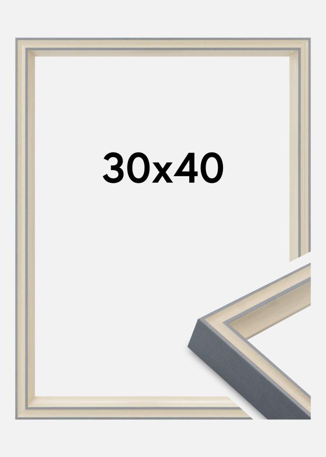 Cornice Riga Vetro acrilico Grigio 30x40 cm