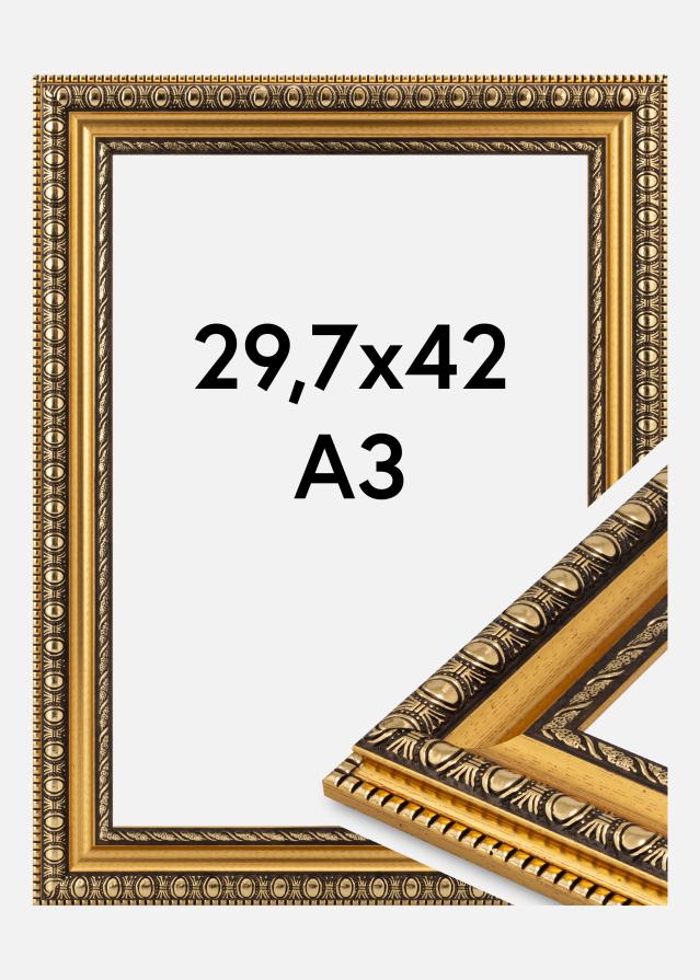 Cornice Ornato Vetro acrilico Oro 29,7x42 cm (A3)