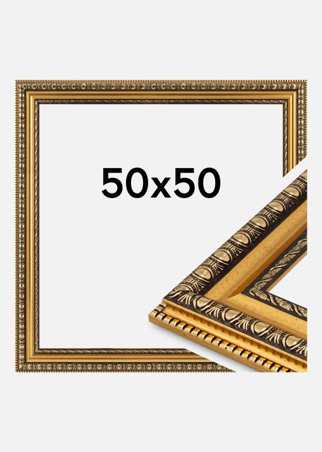 Cornice Ornato Vetro acrilico Oro 50x50 cm