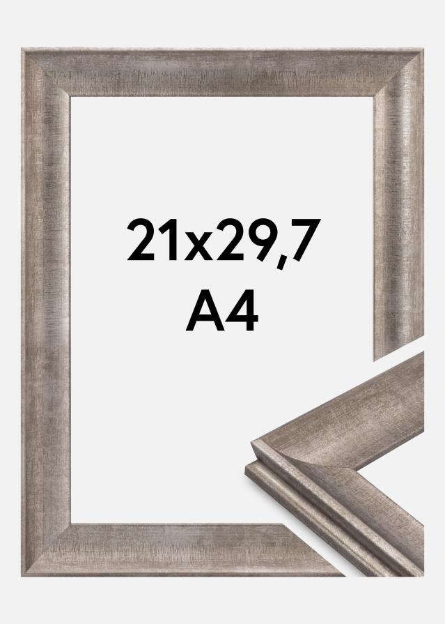 Cornice Conca Vetro acrilico Argento 21x29,7 cm (A4)
