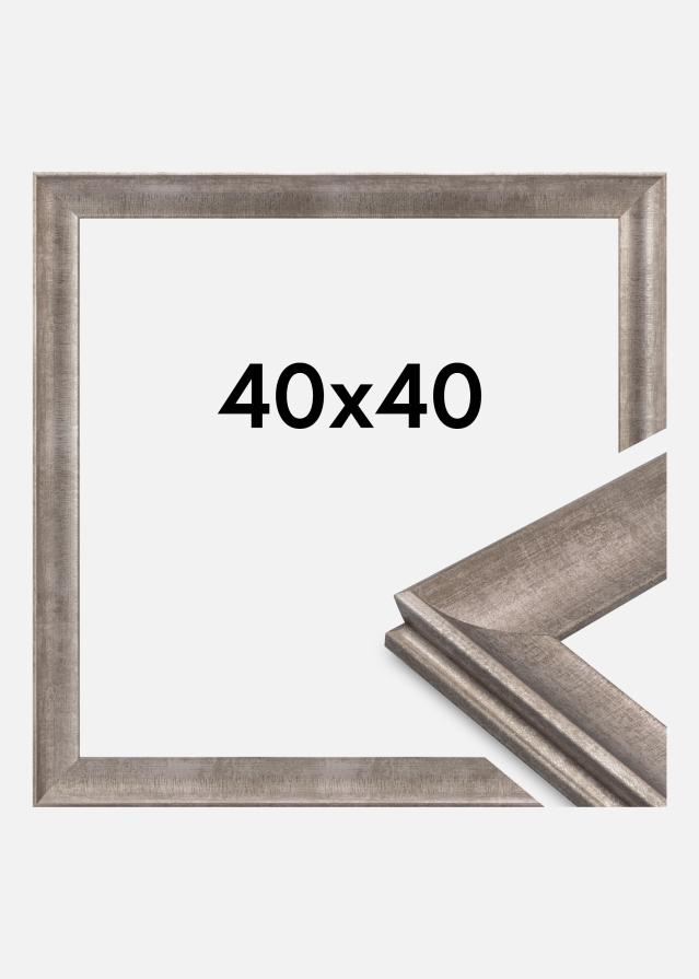 Cornice Conca Vetro acrilico Argento 40x40 cm