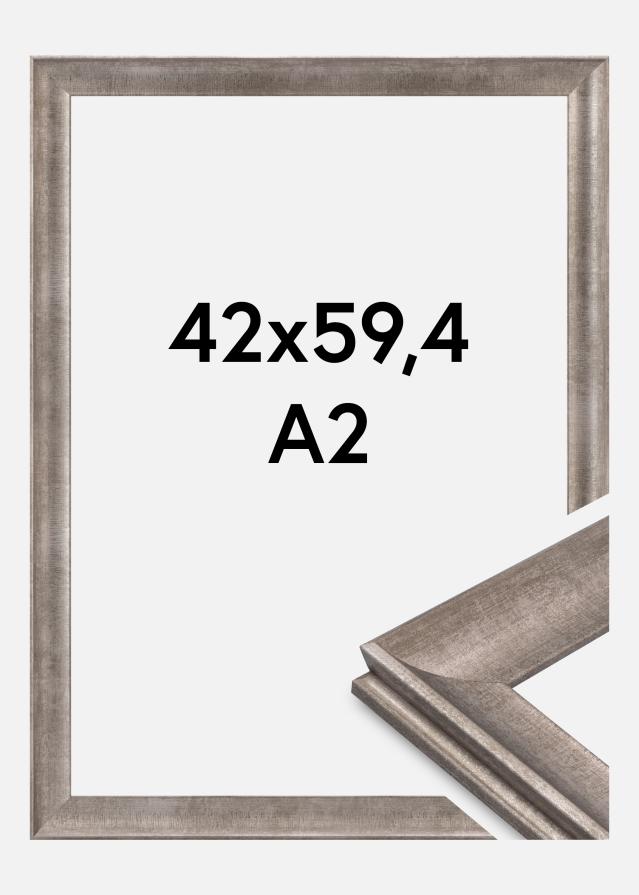 Cornice Conca Vetro acrilico Argento 42x59,4 cm (A2)