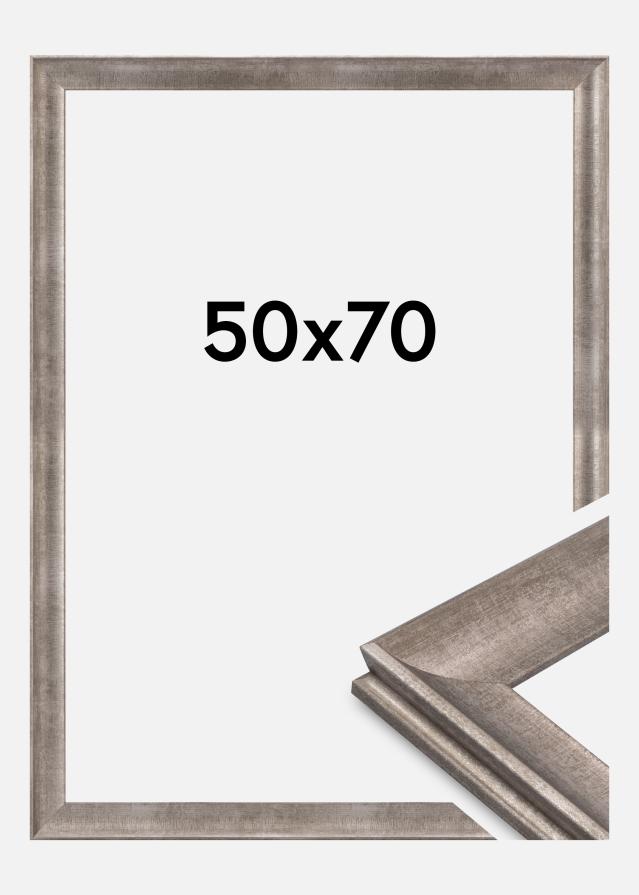 Cornice Conca Vetro acrilico Argento 50x70 cm