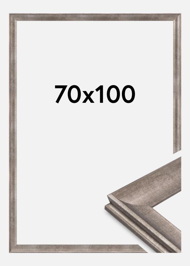 Cornice Conca Vetro acrilico Argento 70x100 cm