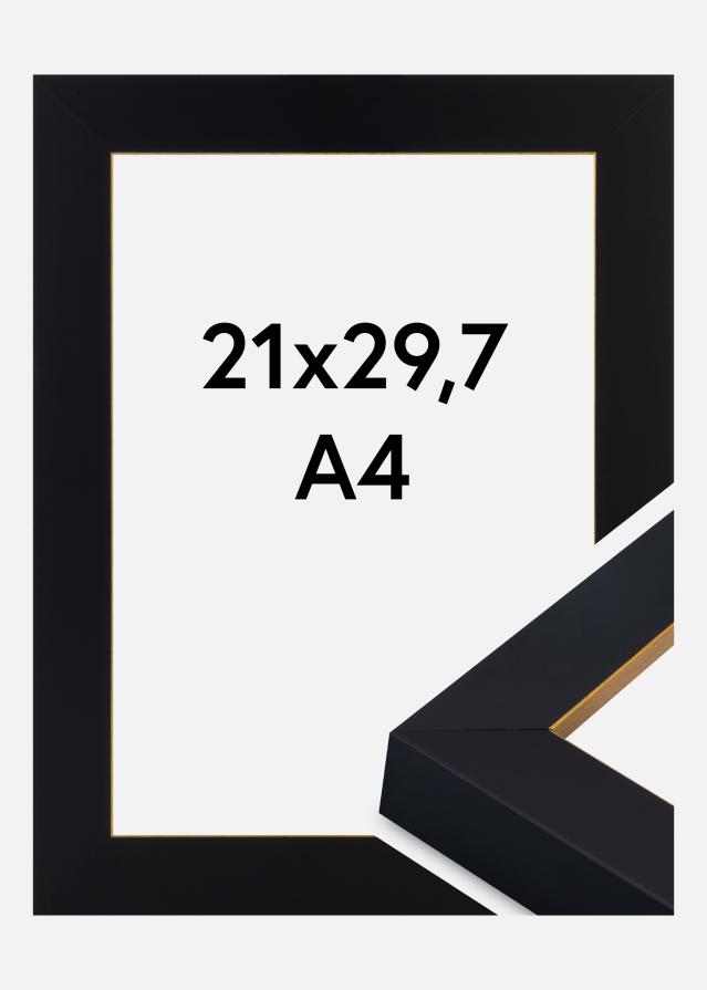 Cornice Sussex Vetro acrilico Nero/Oro 21x29,7 cm (A4)