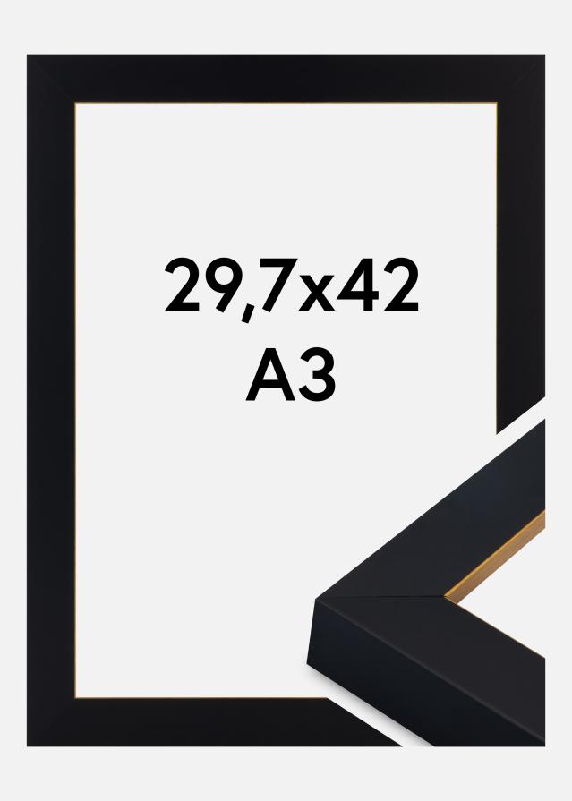 Cornice Sussex Vetro acrilico Nero/Oro 29,7x42 cm (A3)