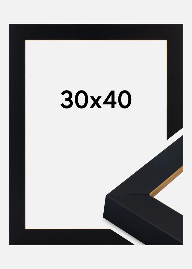 Cornice Sussex Vetro acrilico Nero/Oro 30x40 cm