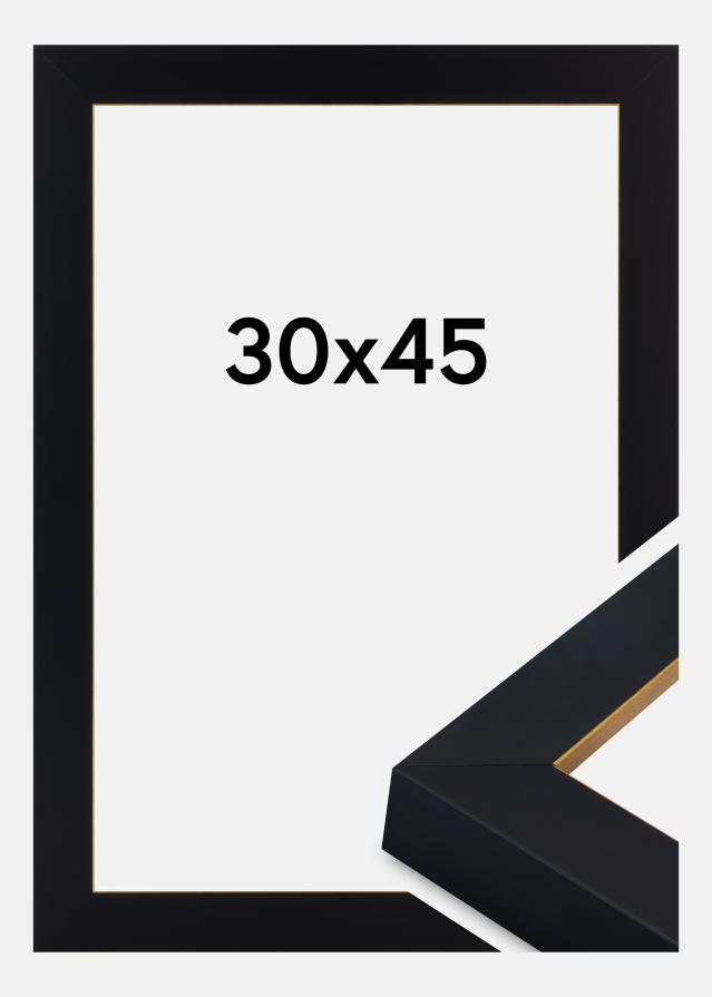 Cornice Sussex Vetro acrilico Nero/Oro 30x45 cm