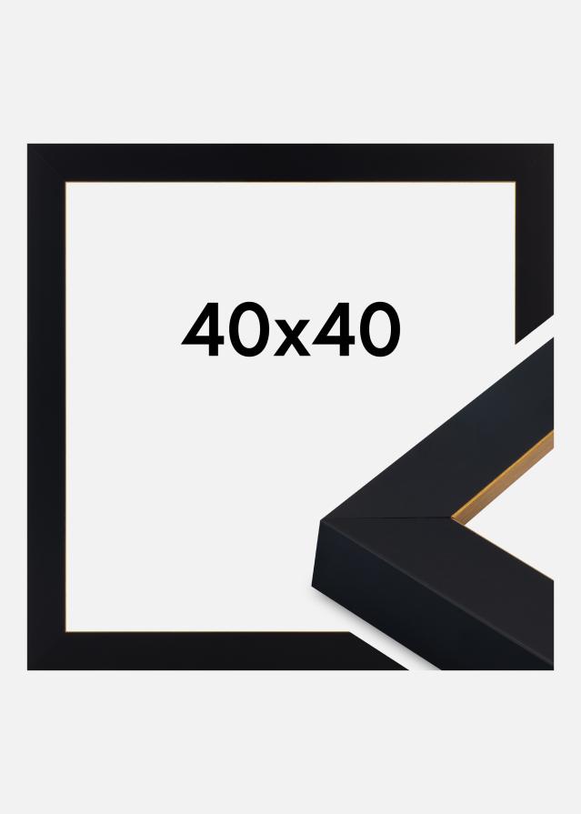 Cornice Sussex Vetro acrilico Nero/Oro 40x40 cm