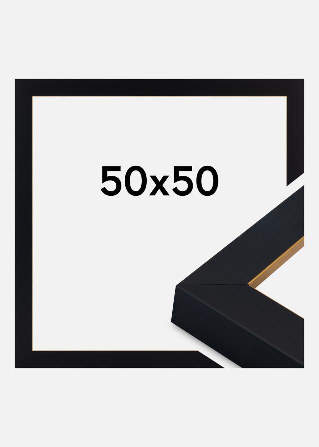Cornice Sussex Vetro acrilico Nero/Oro 50x50 cm
