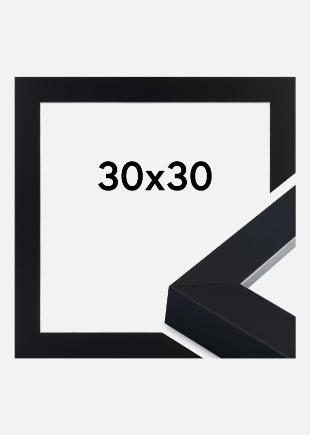 Cornice Sussex Vetro acrilico Nero/Argento 30x30 cm