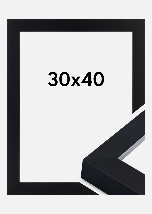 Cornice Sussex Vetro acrilico Nero/Argento 30x40 cm