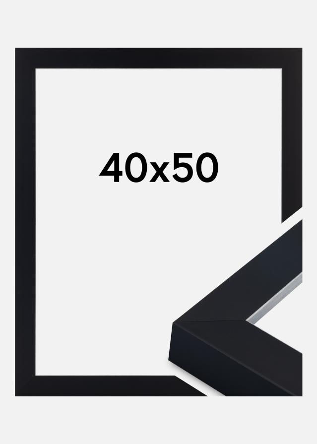 Cornice Sussex Vetro acrilico Nero/Argento 40x50 cm