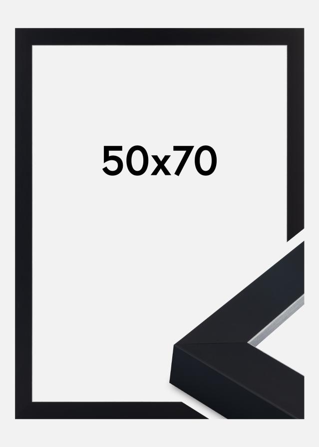 Cornice Sussex Vetro acrilico Nero/Argento 50x70 cm