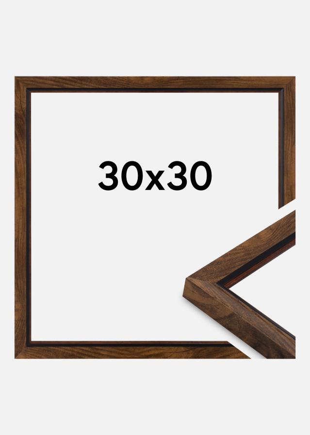 Cornice Obsidian Vetro acrilico Noce 30x30 cm