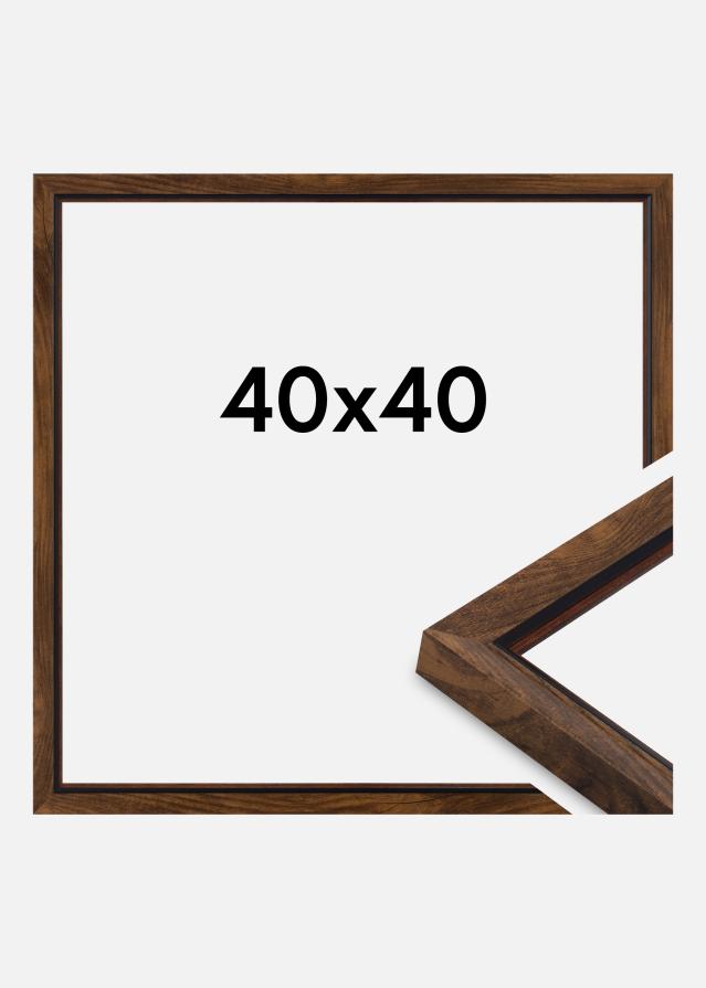 Cornice Obsidian Vetro acrilico Noce 40x40 cm