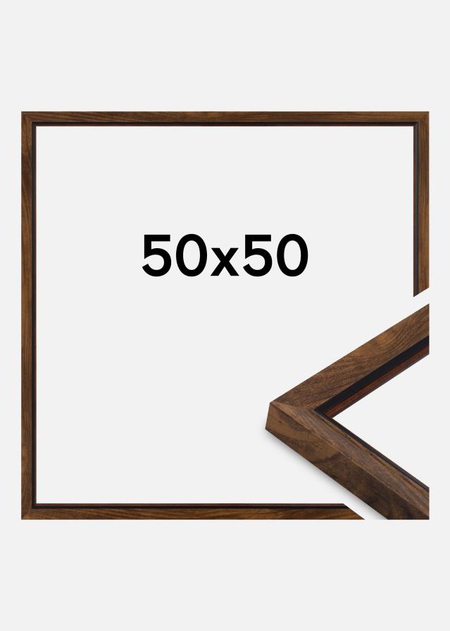 Cornice Obsidian Vetro acrilico Noce 50x50 cm