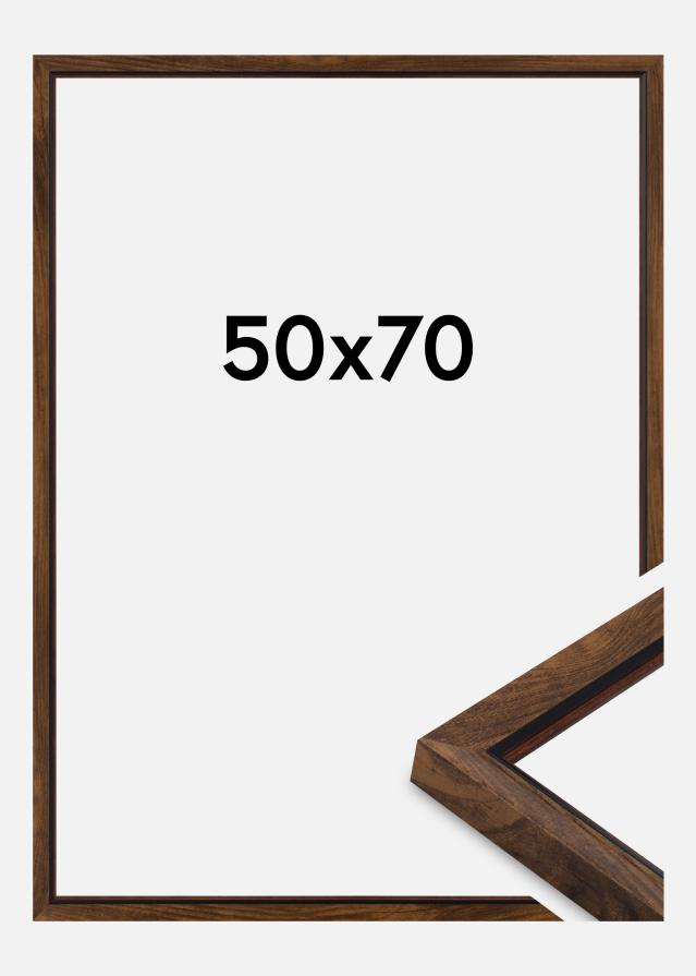 Cornice Obsidian Vetro acrilico Noce 50x70 cm