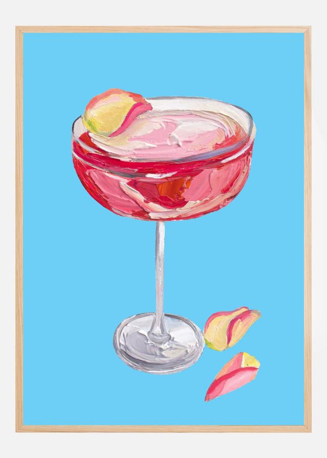 Sparkling Rose Gin Cocktail Poster